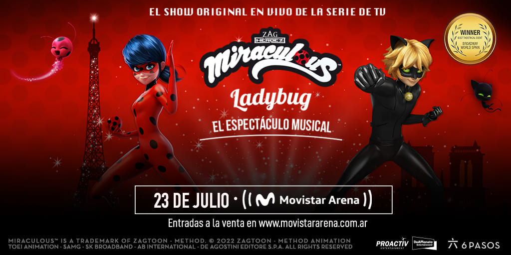 “Miraculous Ladybug - El espectáculo musical”  en Buenos Aires